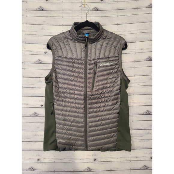 Eddie Bauer First Ascent Vest Stormdown 800 Mens Sz S Gray Puffer